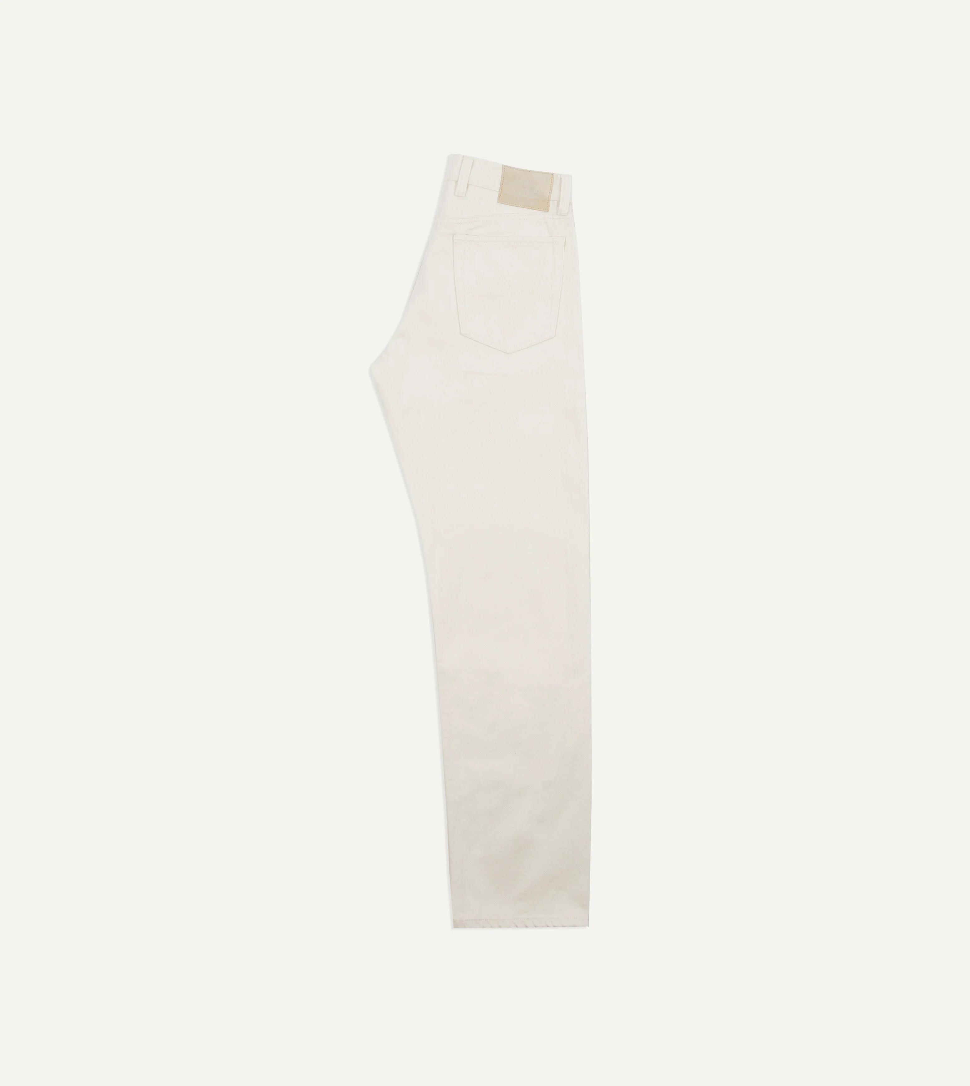 Ecru 12.7oz Selvedge Denim Tonal Stitch Five-Pocket Jeans - Image 8