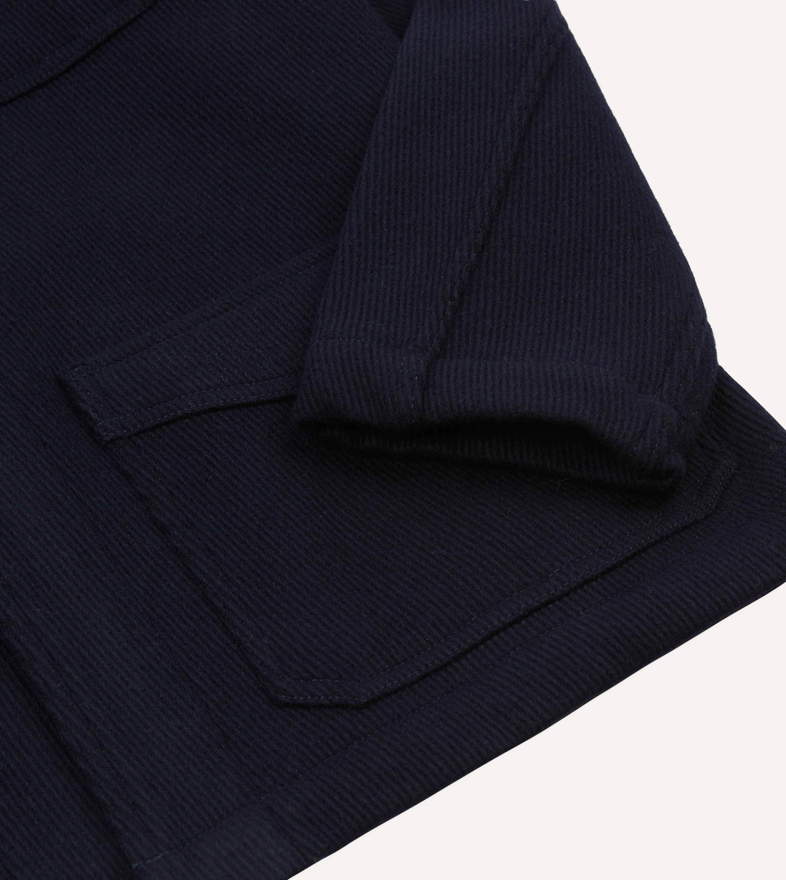 Navy Wool Five-Pocket Chore Jacket - Image 5