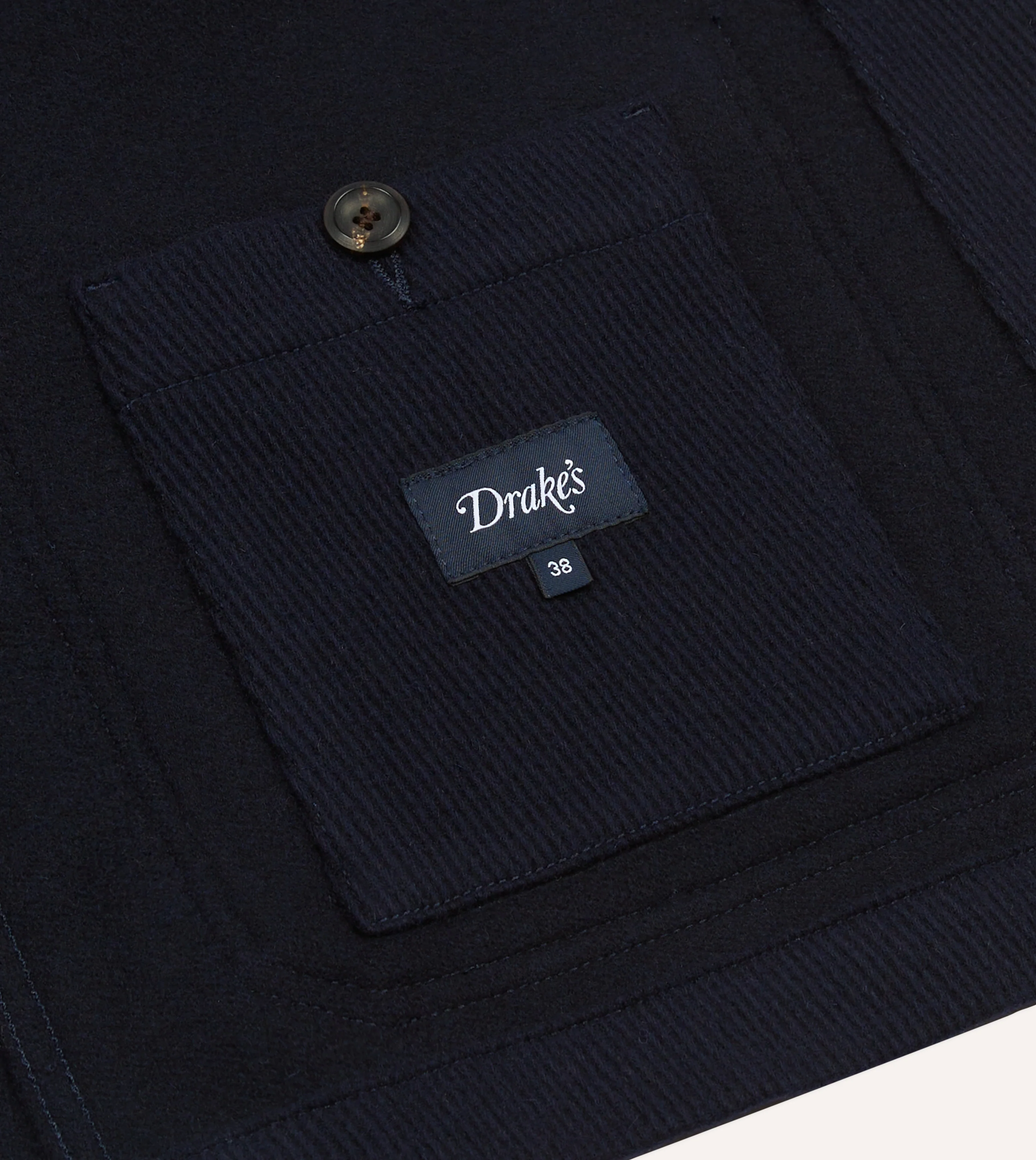 Navy Wool Five-Pocket Chore Jacket - Image 7