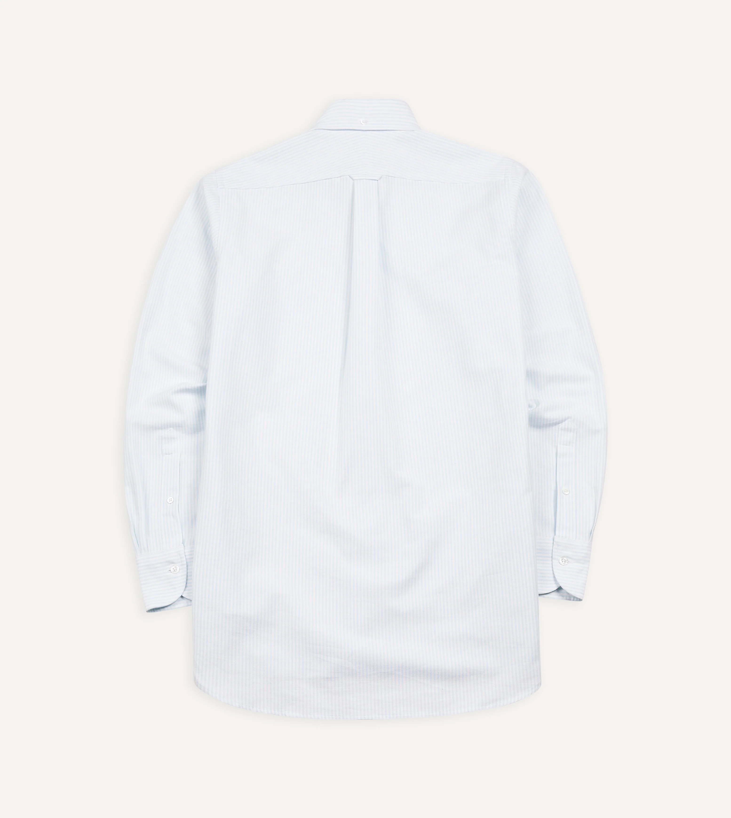Sky Ticking Stripe Cotton Oxford Cloth Button-Down Shirt - Image 5